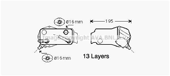 AVA QUALITY COOLING Eļļas radiators, Automātiskā pārnesumkārba BW3350